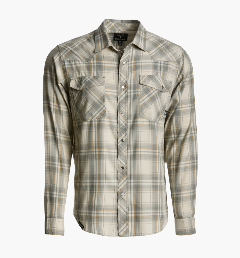 Kings Western Snap Flannel Tan