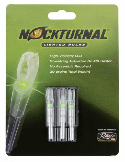 Nockturnal Green Lighted Nocks Bright and Durable