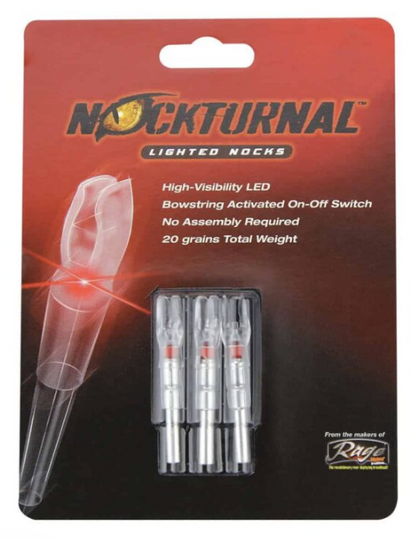 Nockturnal Red Lighted Nocks Bright and Durable