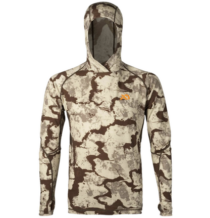 First Lite Wick Hoody ultralight merino hunting hoodie in camo
