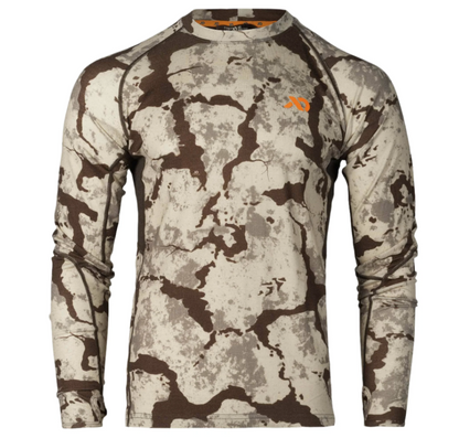 First Lite Wick Long Sleeve Crew merino hunting base layer shirt