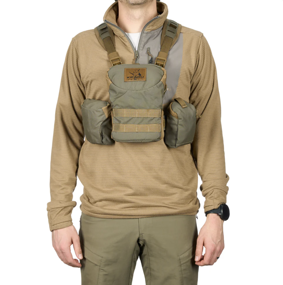 Kifaru Deluxe Bino Harness 6-pocket one-handed operation hunting binocular harness