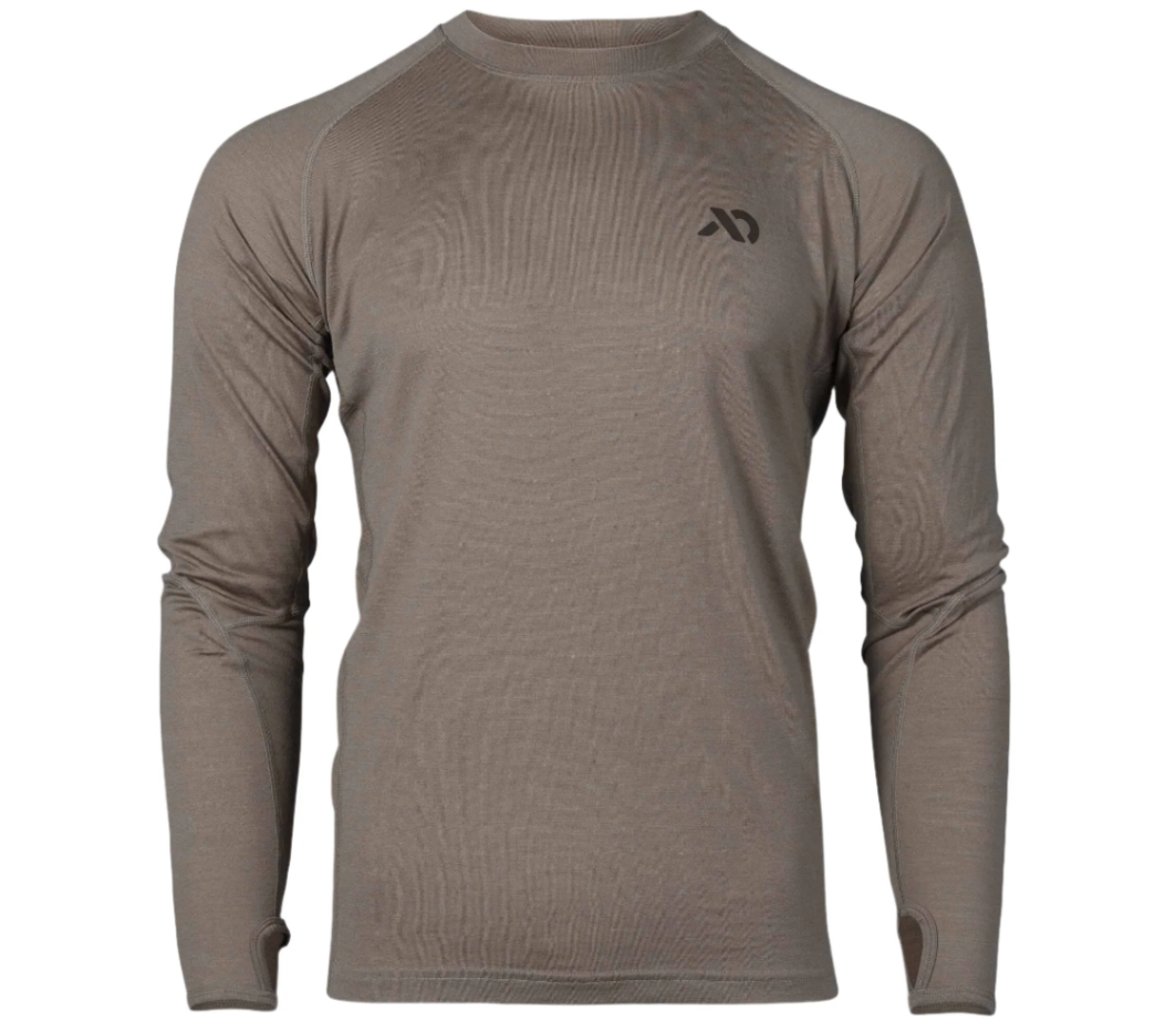 First Lite Wick Long Sleeve Crew merino hunting base layer shirt