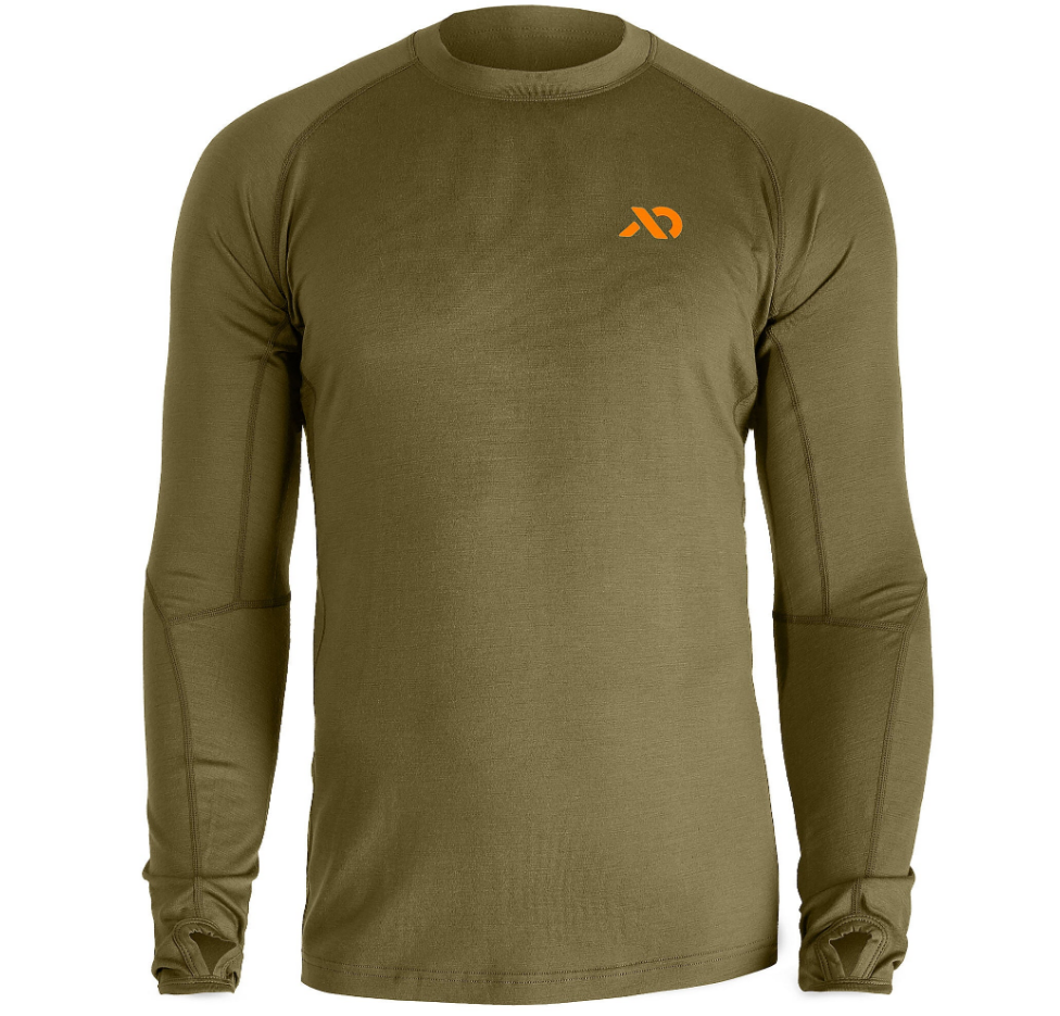 First Lite Wick Long Sleeve Crew merino hunting base layer shirt