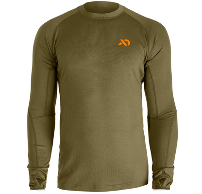 First Lite Wick Long Sleeve Crew merino hunting base layer shirt