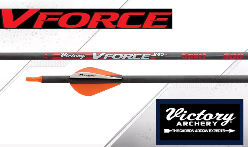 Vforce arrow by Victory Archery standard .245 diameter Sport grade