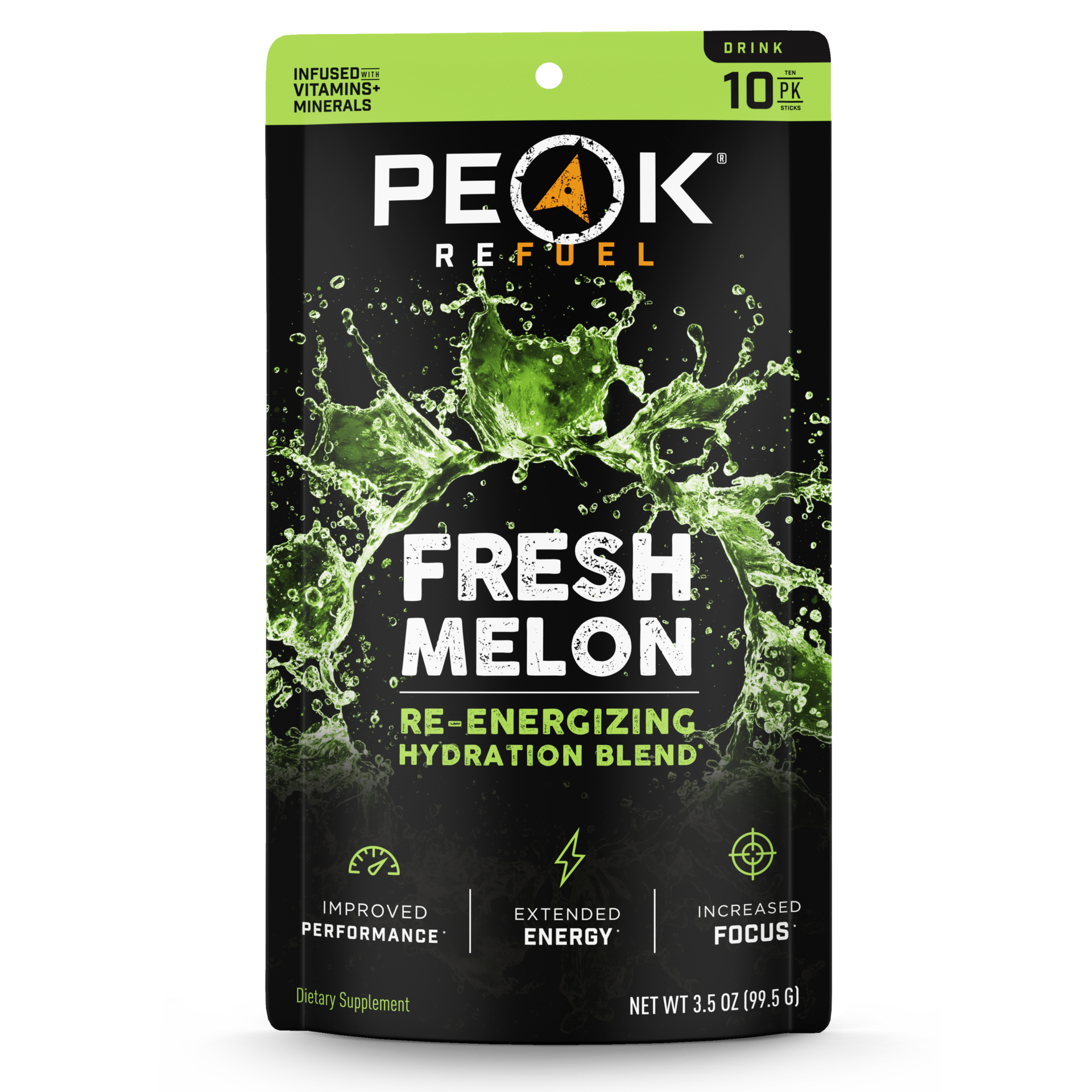 Peak Refuel - Fresh Melon Re-Energizing Drink Sticks